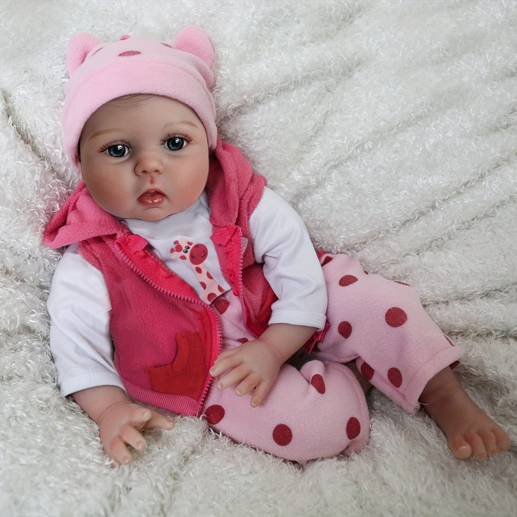 22 Inch Reborn Doll Toy for Kids Collectible Art Doll Lifelike