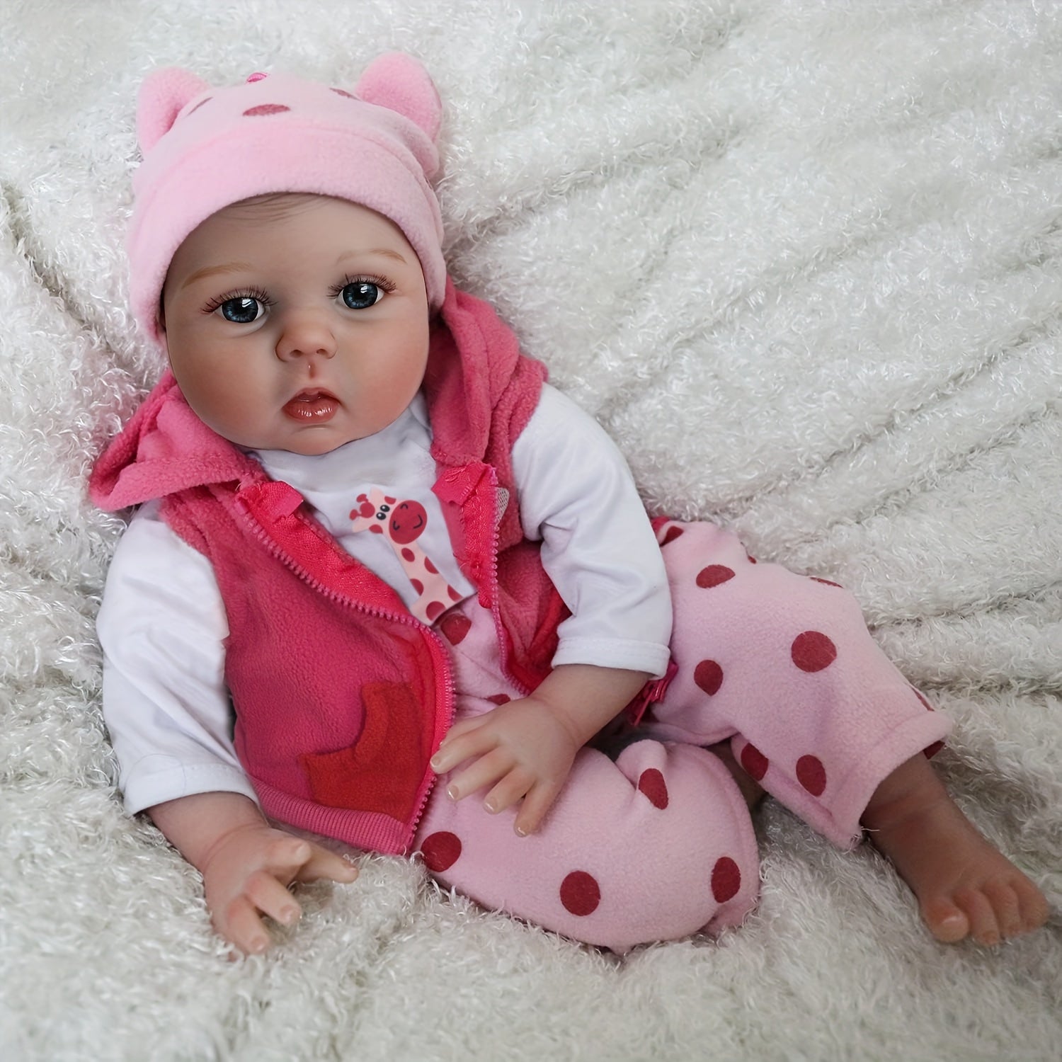 22 Inch Reborn Doll Toy for Kids Collectible Art Doll Lifelike