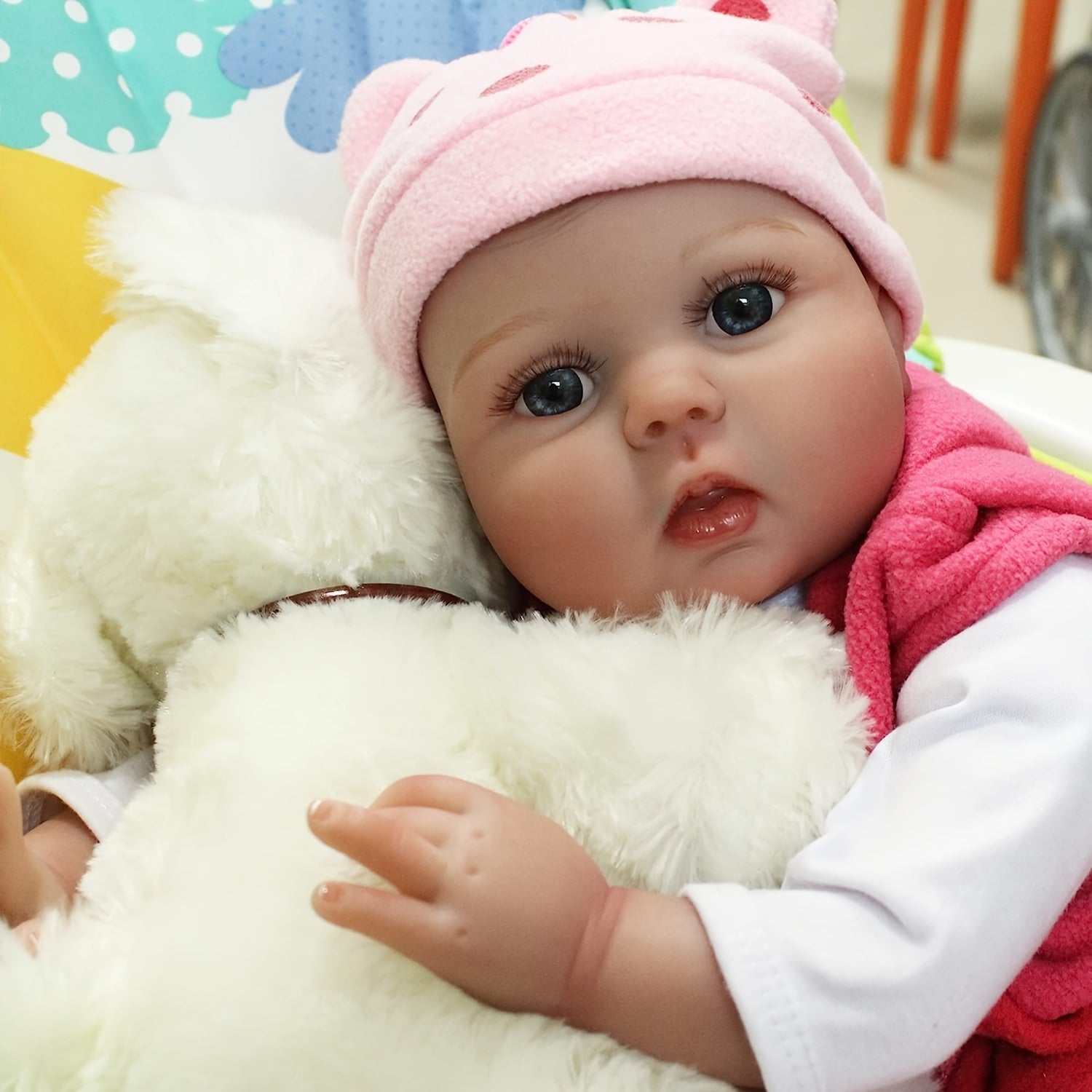 22 Inch Reborn Doll Toy for Kids Collectible Art Doll Lifelike