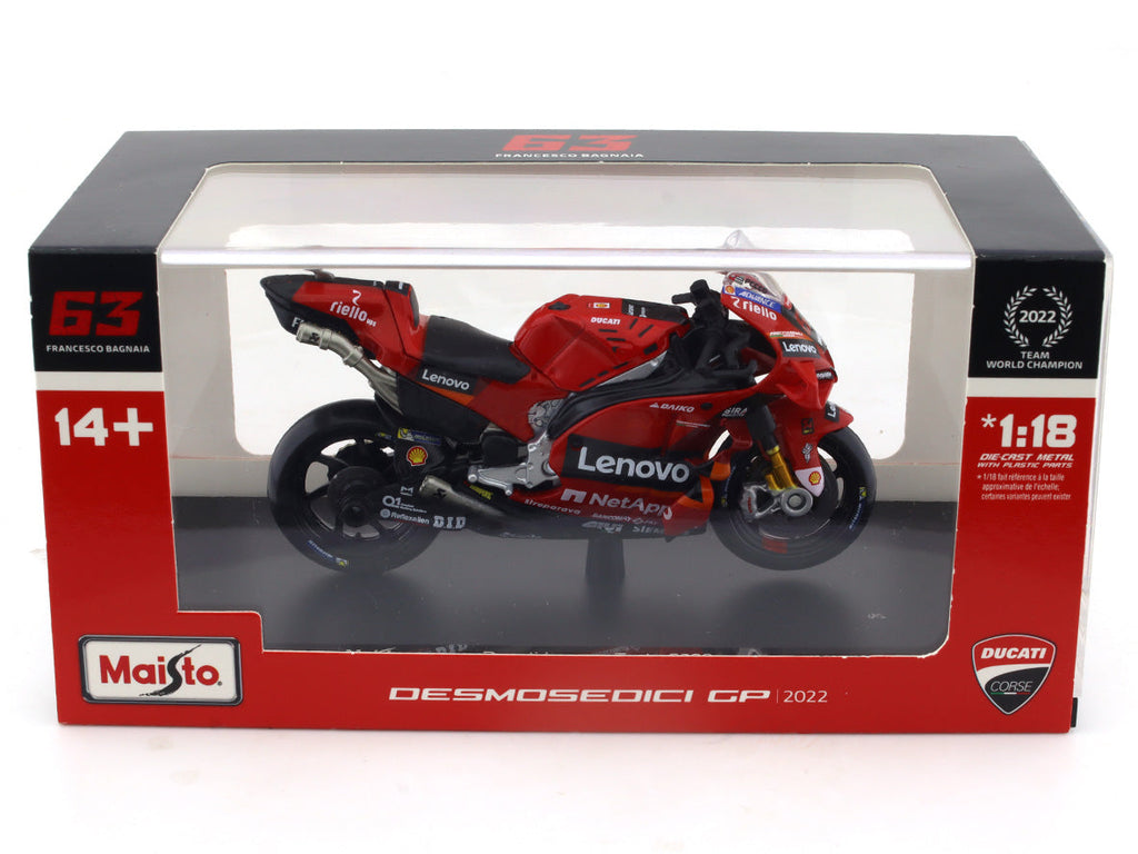 2022 Ducati Desmosecidi Lenovo team 1:18 Maisto diecast scale Model bike collectible