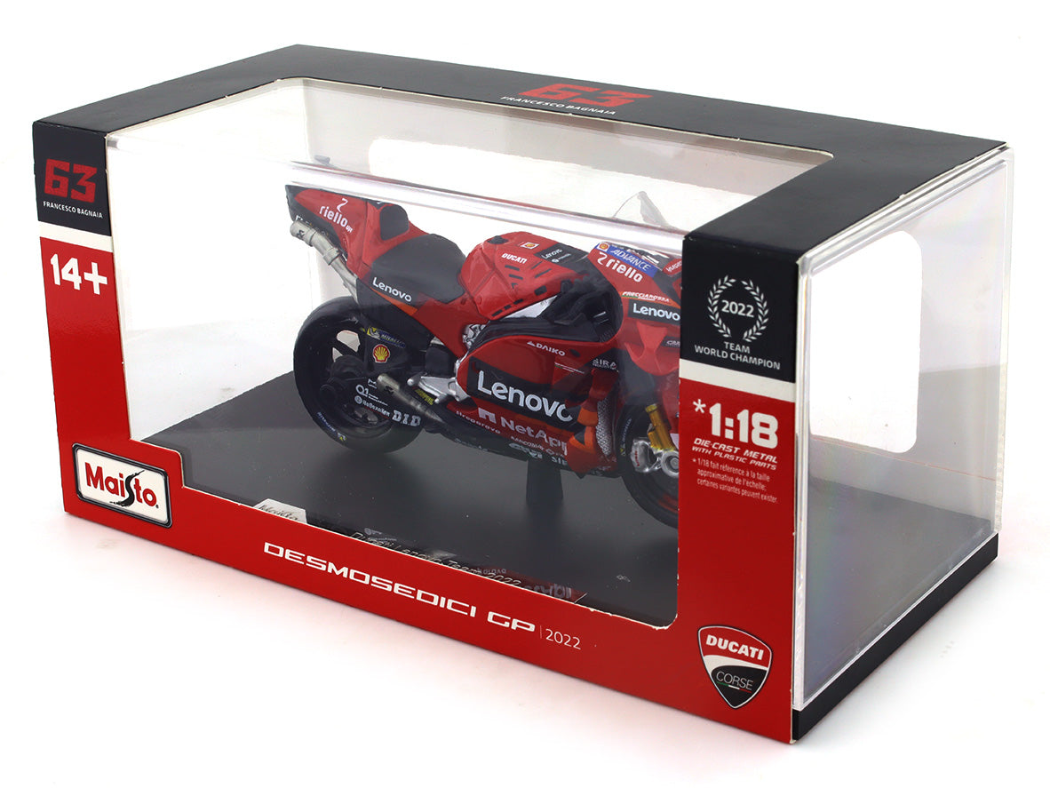 2022 Ducati Desmosecidi Lenovo team 1:18 Maisto diecast scale Model bike collectible