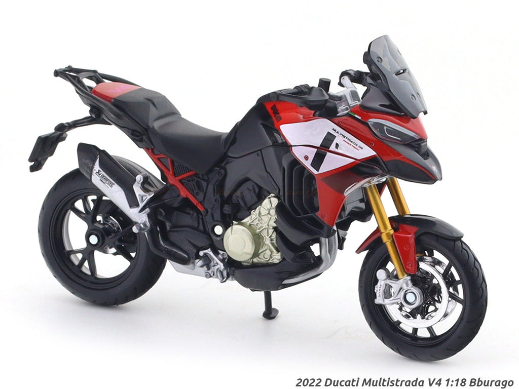 2022 Ducati Multistrada V4 1:18 Bburago Licensed Diecast Scale Model Bike Collectible