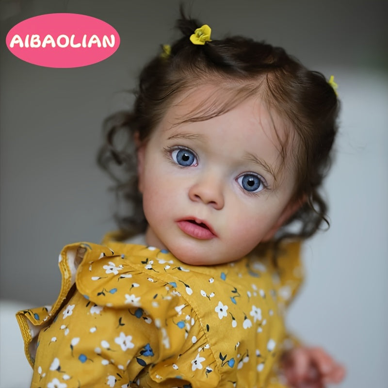 22 Inch Soft Silicone Vinyl Reborn Doll Lifelike Girl Toy Birthday Gift
