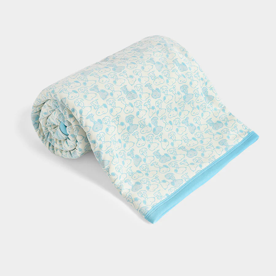 Peanuts™ Snoopy Knitted Sherpa Blanket Blue