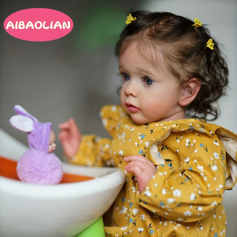 22 Inch Soft Silicone Vinyl Reborn Doll Lifelike Girl Toy Birthday Gift