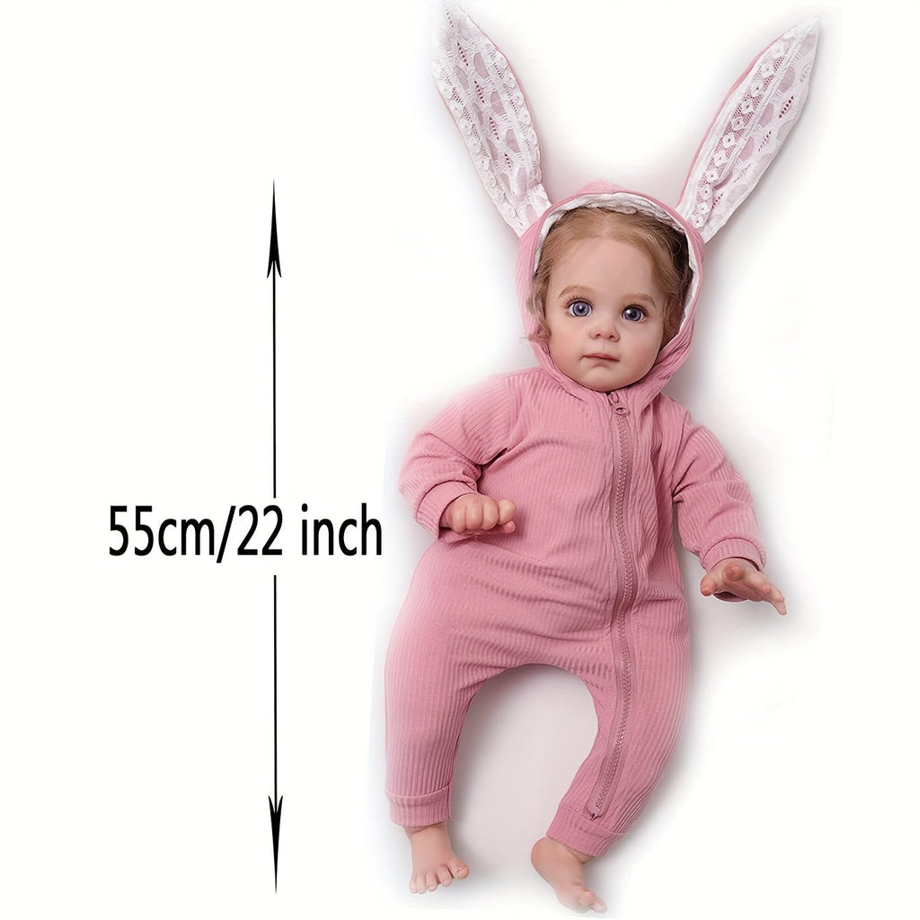 22" Full Body Silicone Vinyl Reborn Doll Realistic Newborn Soft Baby Doll