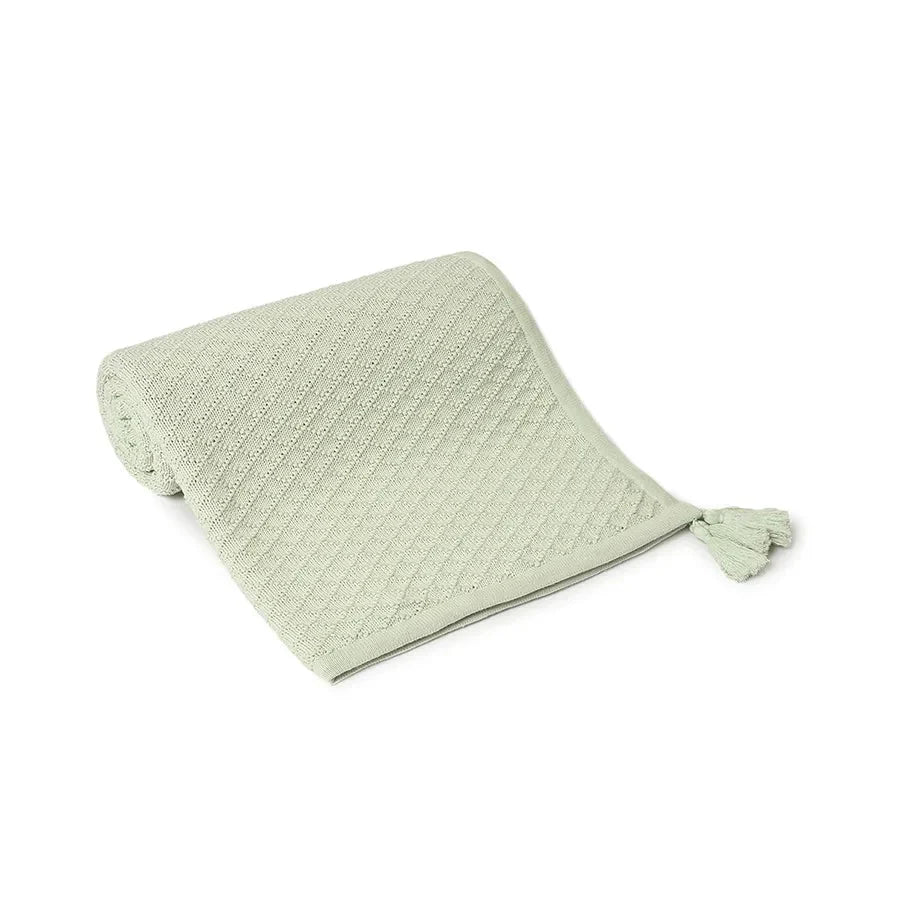 1Pk Cotton/Polyester Knitted-Sherpa Blanket