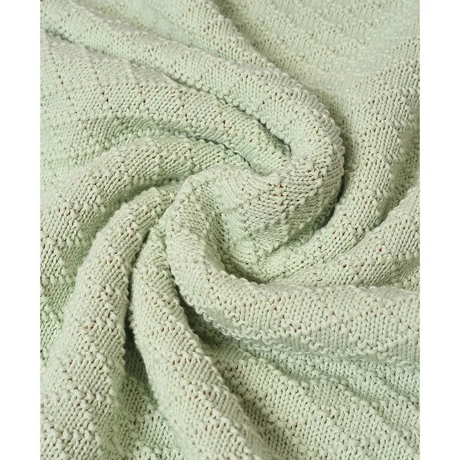 1Pk Cotton/Polyester Knitted-Sherpa Blanket