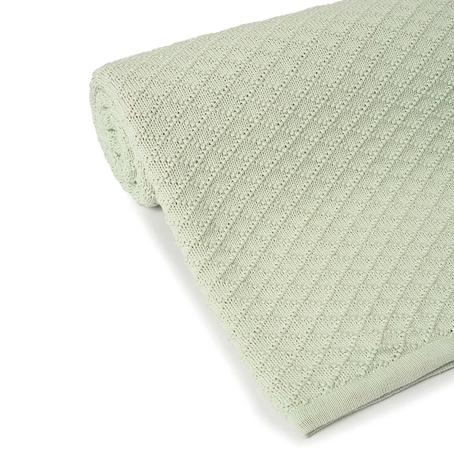 1Pk Cotton/Polyester Knitted-Sherpa Blanket