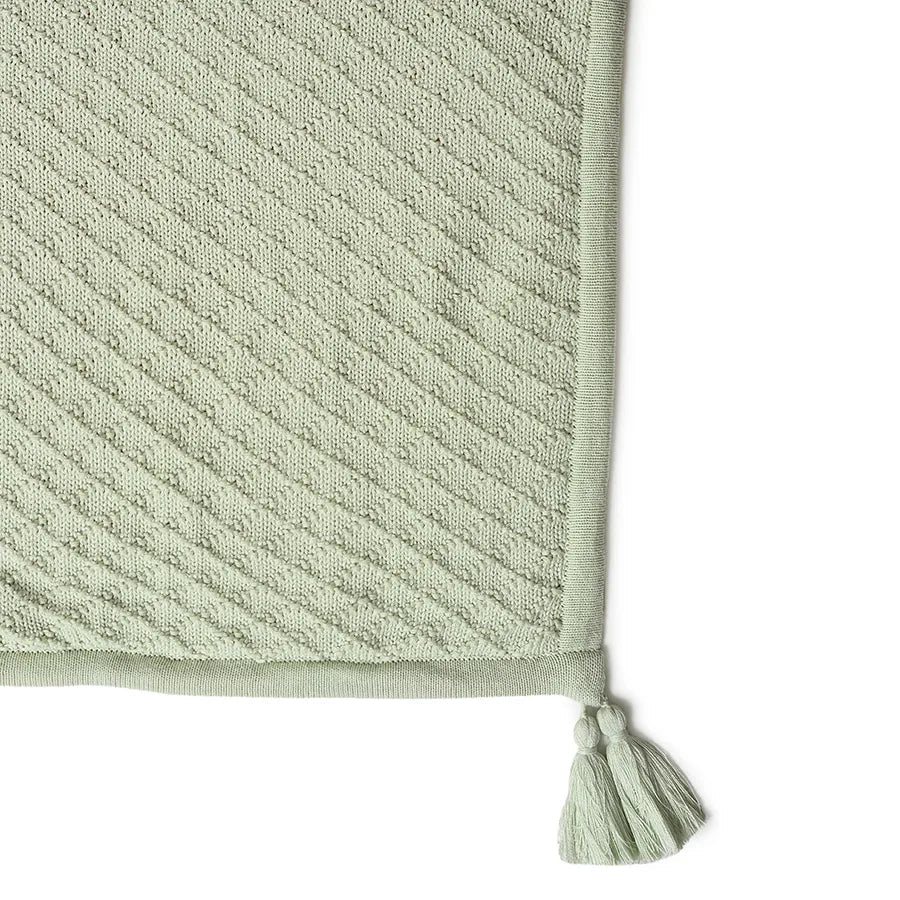 1Pk Cotton/Polyester Knitted-Sherpa Blanket