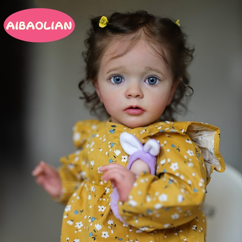 22 Inch Soft Silicone Vinyl Reborn Doll Lifelike Girl Toy Birthday Gift