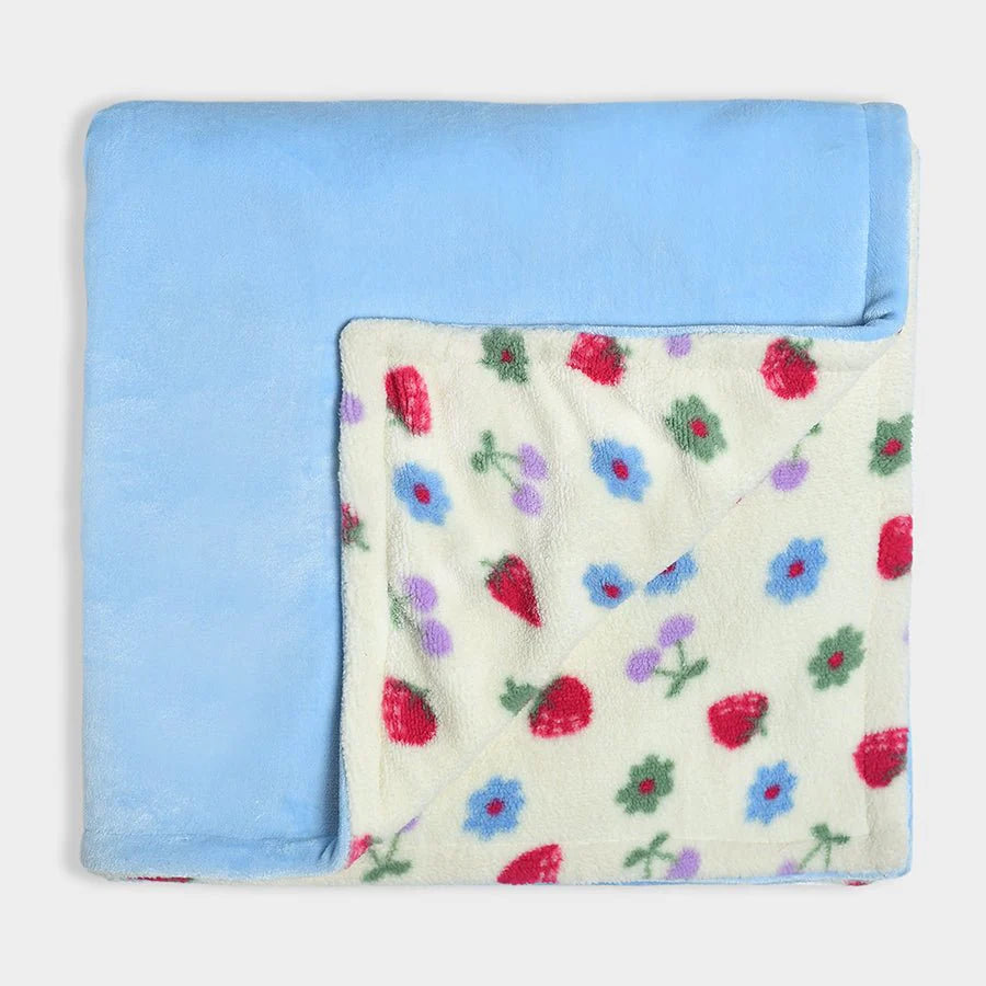 1Pk Polyester Coral/Sherpa Blanket