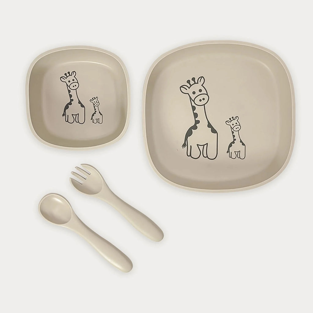 4Pk Silicone Platinum Silicone Dinner Set