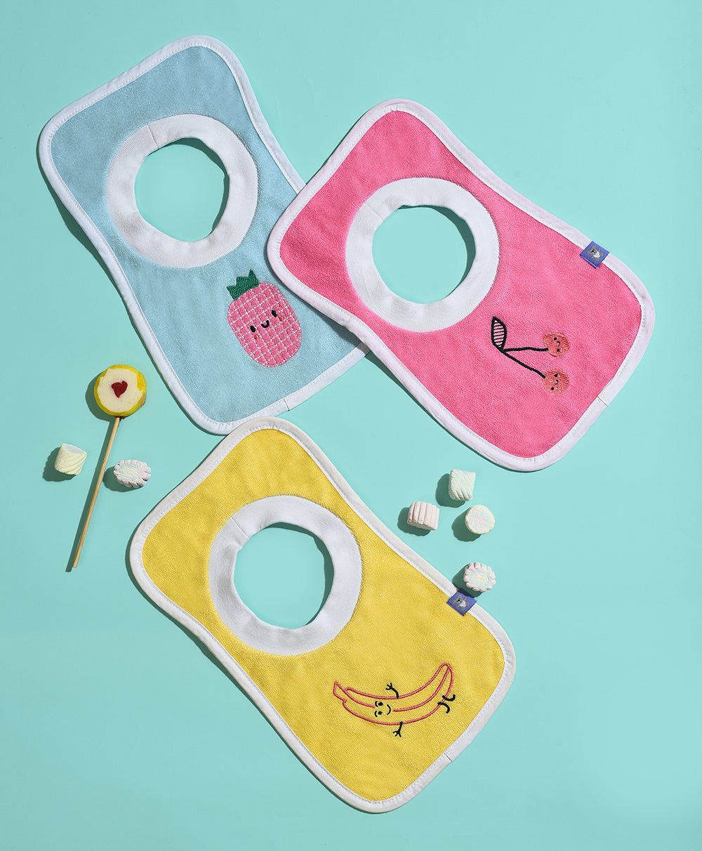 3Pk Cotton Terry/Single Jersey Bib