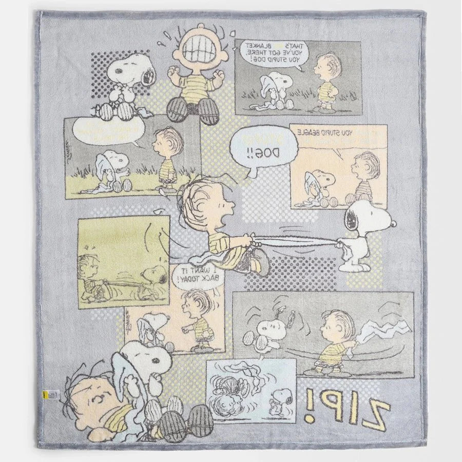 Peanuts™ Flurry Blanket Grey