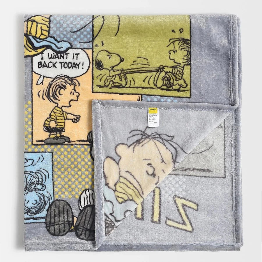 Peanuts™ Flurry Blanket Grey