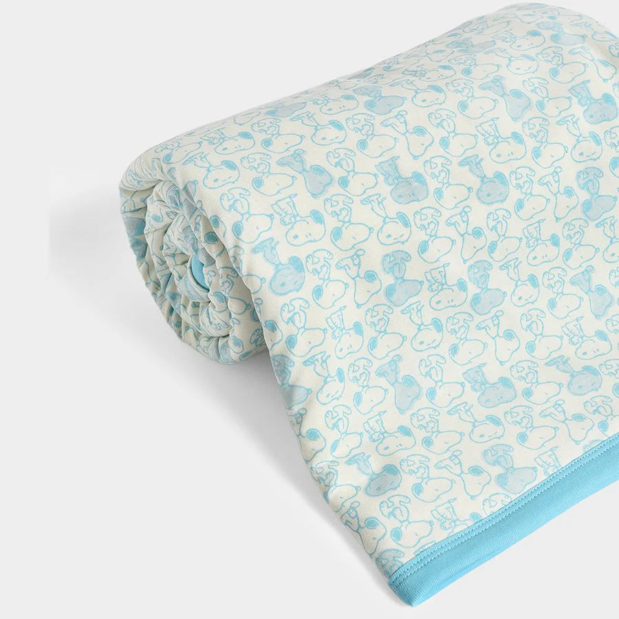 Peanuts™ Snoopy Knitted Sherpa Blanket Blue