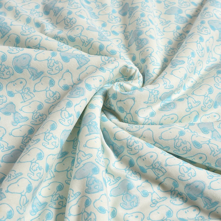 Peanuts™ Snoopy Knitted Sherpa Blanket Blue