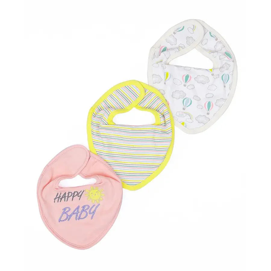 3Pk Cotton Knitted - Interlock Bib