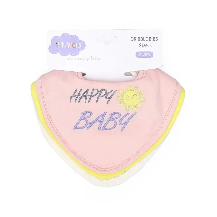 3Pk Cotton Knitted - Interlock Bib