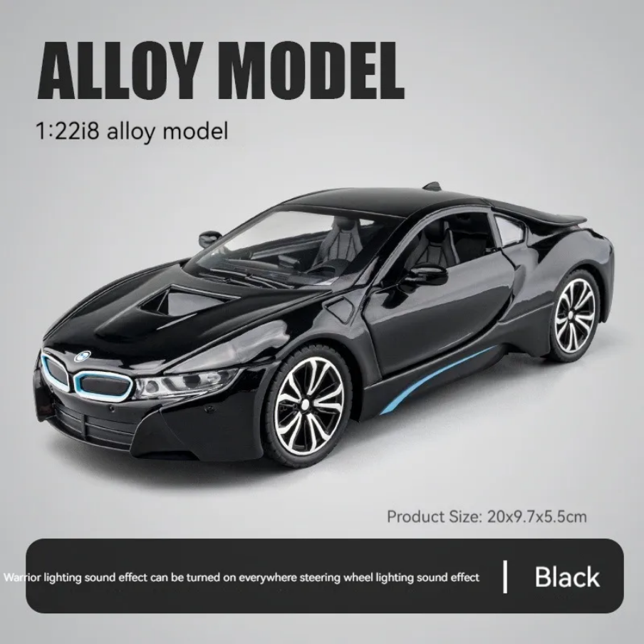 BMW i8 Metal Diecast Car 1:24 (20x8 cm)