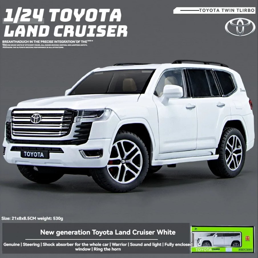 Land Cruiser with Key Remote Metal Diecast Car 1:24 (20x8 cm)
