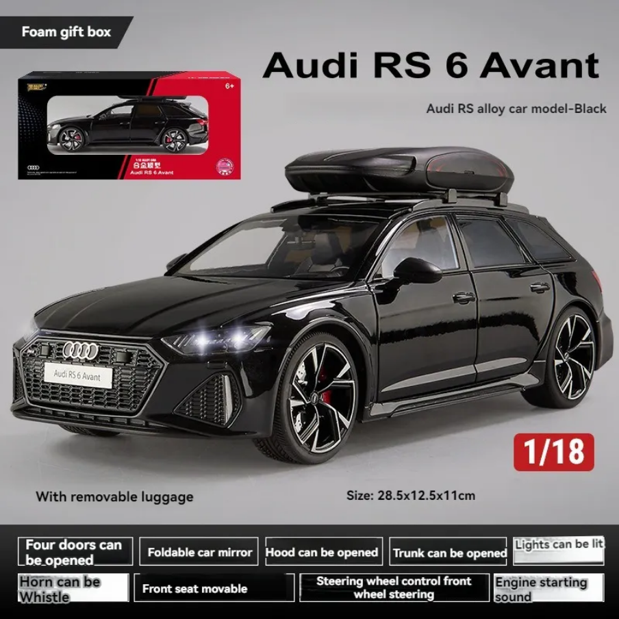 Audi RS6 Avant Metal Diecast Car 1:18 (28x11 cm)
