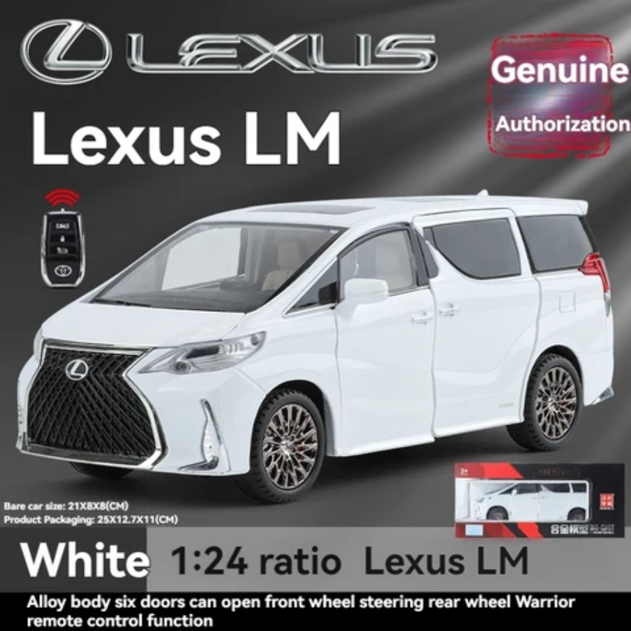 Lexus LM300 with Key Remote Metal Diecast Car 1:24 (20x8 cm)