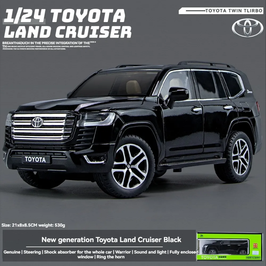 Land Cruiser with Key Remote Metal Diecast Car 1:24 (20x8 cm)