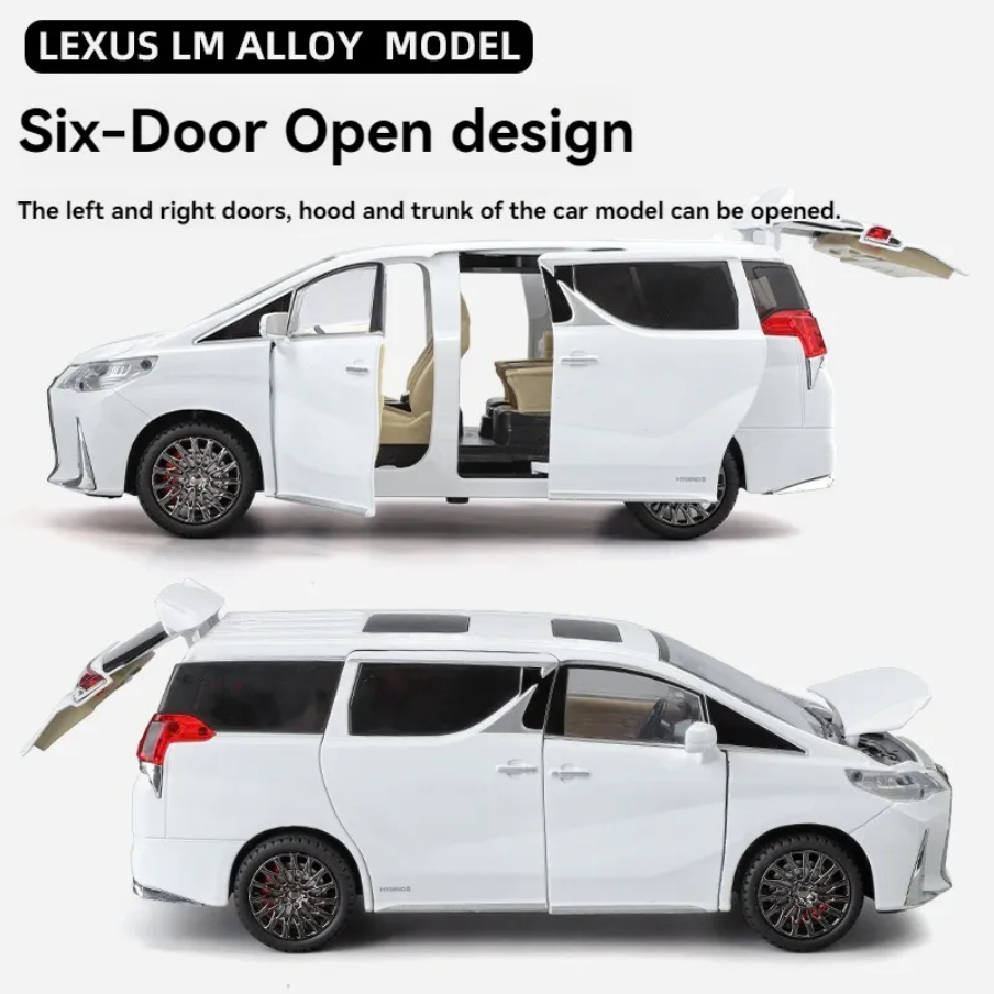 Lexus LM300 with Key Remote Metal Diecast Car 1:24 (20x8 cm)