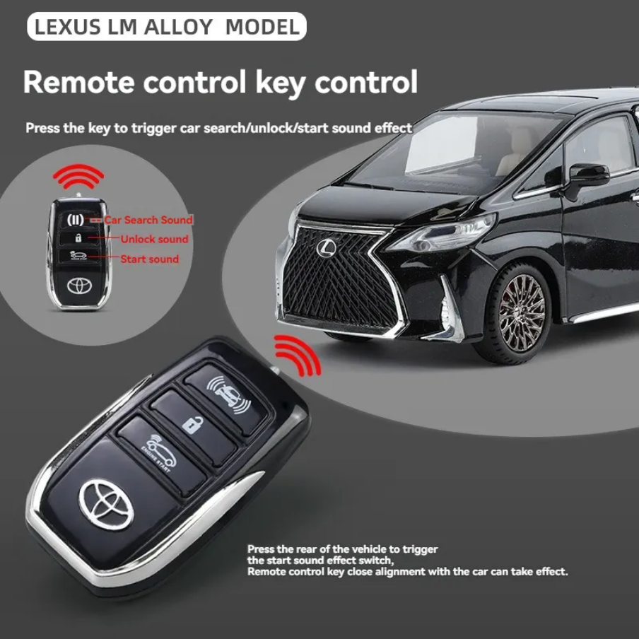 Lexus LM300 with Key Remote Metal Diecast Car 1:24 (20x8 cm)