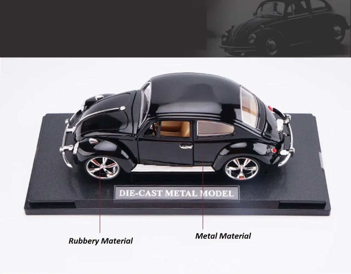 Volkswagen Beetle Metal Diecast Car 1:18 (28x11 cm)