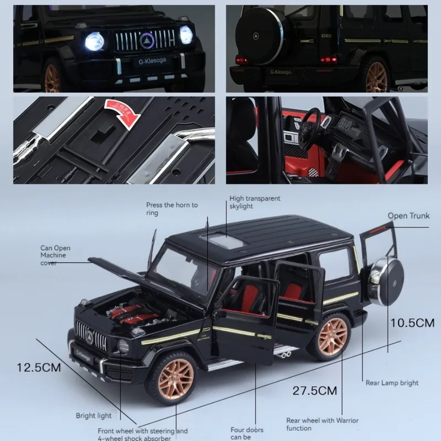 Mercedes Benz G Wagon G63 Metal Diecast Car 1:18 (28x11 cm)